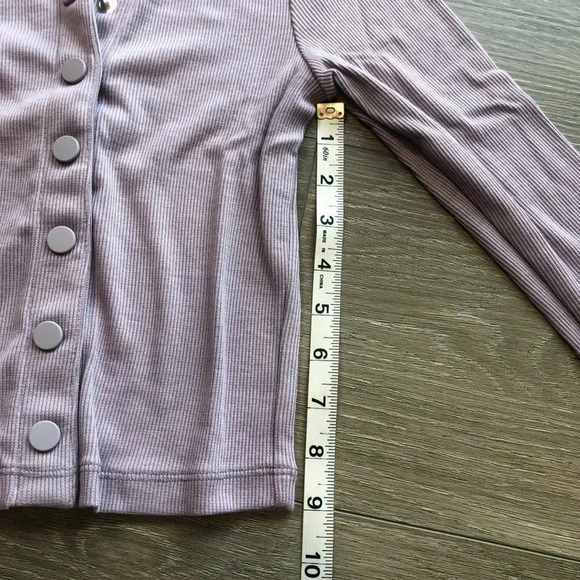 Outdoor Voices Earl Grey CozyRib Cropped Cardigan Womens Size XS - Picture 7 of 13